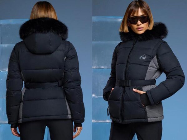 Ladies ALPINE recycled Ski Jacket with Detachable Sleeves sustainablefashion.ie