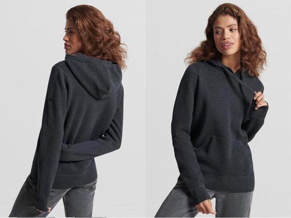 Ladies black organic cotton hoodie sustainablefashion.ie 2023