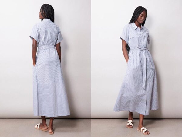 Ladies organic cotton belted shirt dress sustainablefashion.ie Ireland 2024